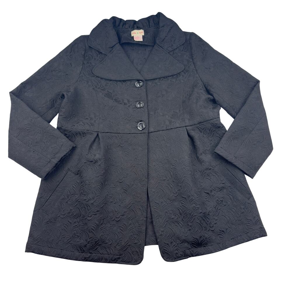 Toffee Apple Vintage Brocade Textured Retro Vibes Topcoat Jacket Women's Size XL